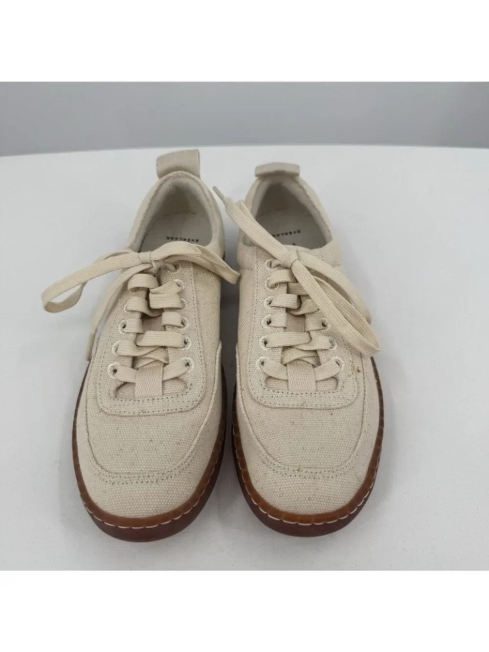 Everlane Tread Bare Sneaker size 6 Women's in Canvas Natural Lace-up Shoes